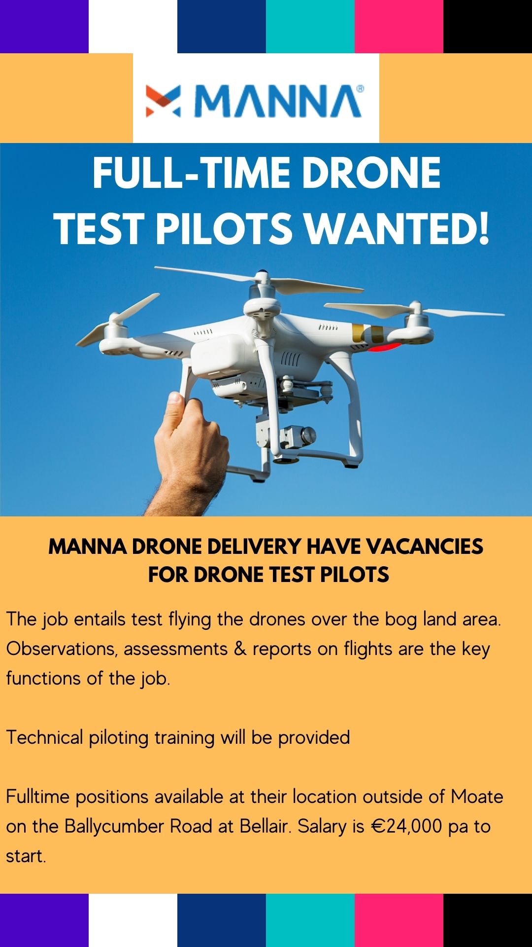 Manna Drone Delivery Vacancies – Westmeath Community Development
