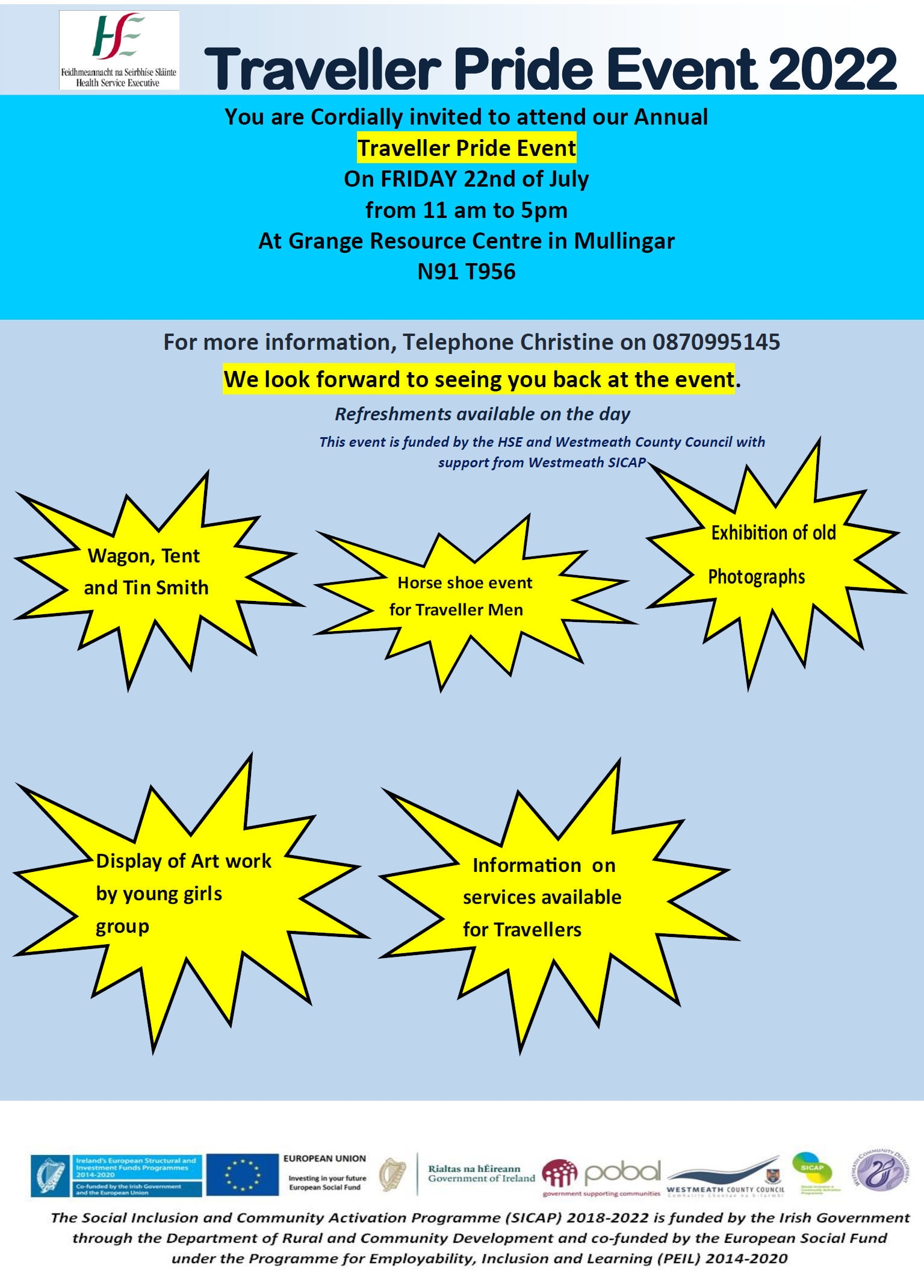 Traveller Pride Event on 22nd July 2022