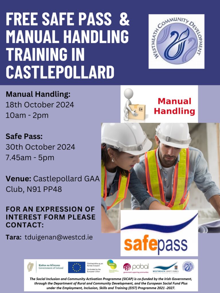FREE Training in Castlepollard – Westmeath Community Development