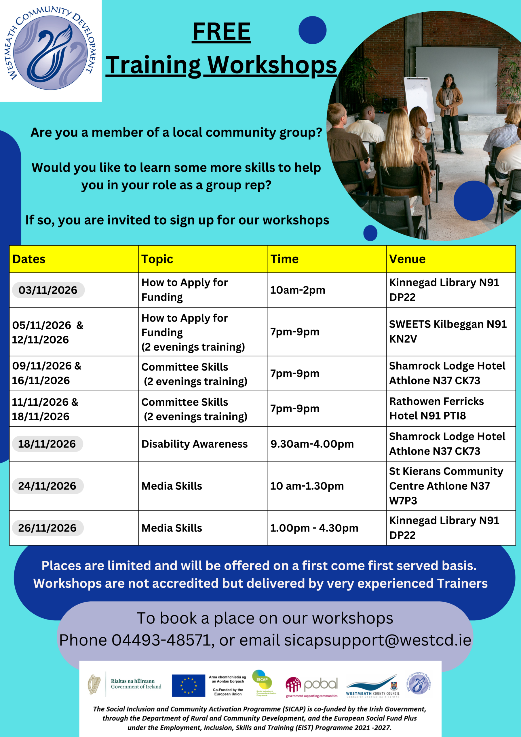 FREE Training Workshops – Nov 26